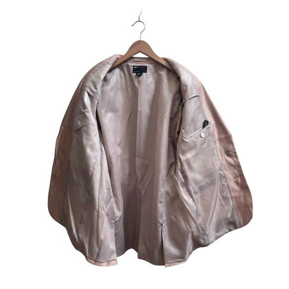 ASOS DESIGN Men’s Gold Metallic Slim Belted Suit Blazer Jacket Long Size 40 - Picture 4 of 9